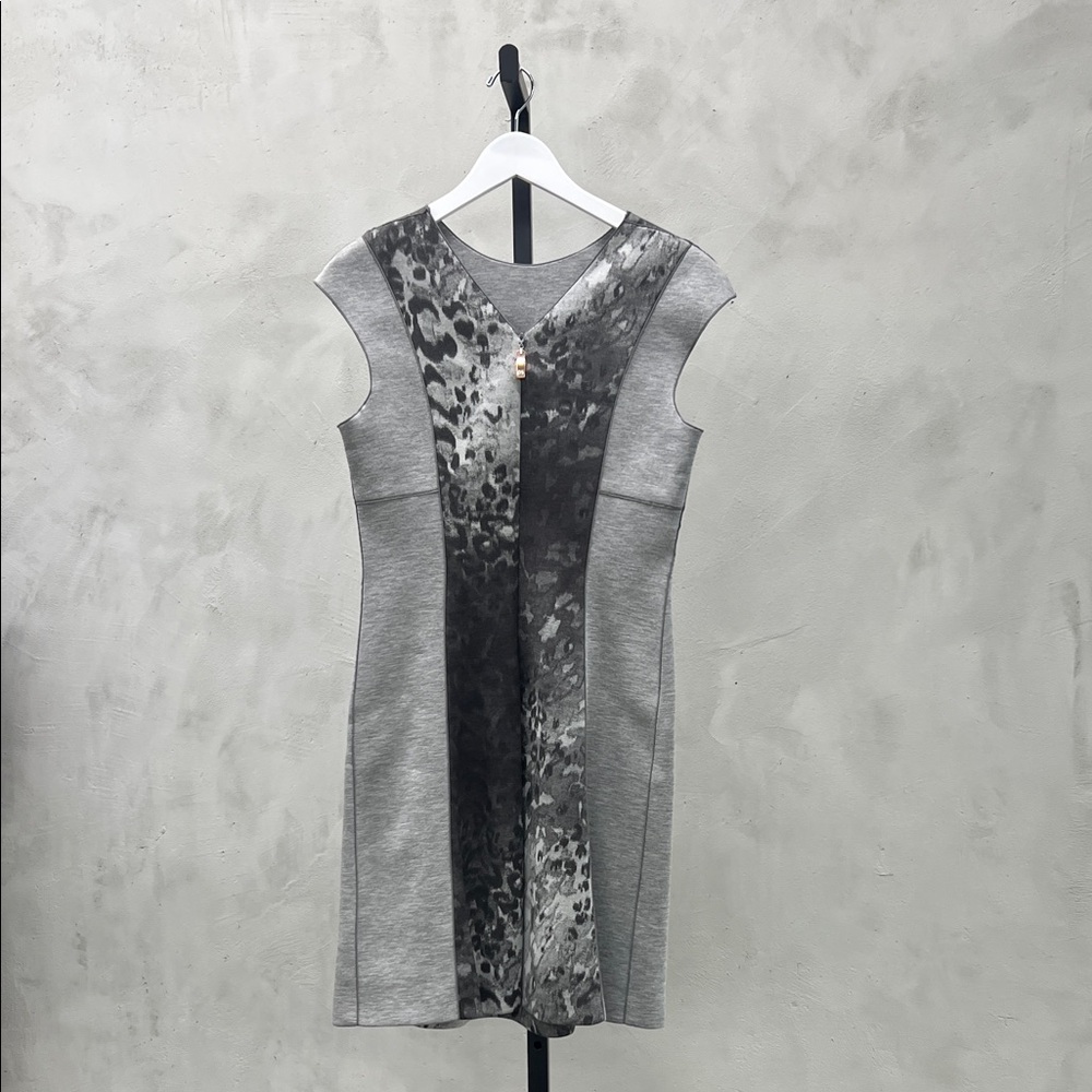 Gray Leopard Print Women's Top